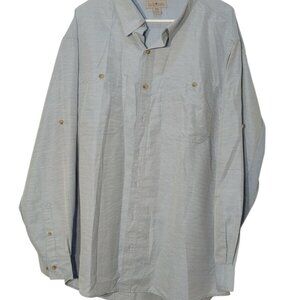 Sun Day Afternoons Outdoor Fishing UPF50 Men Shirt Blue Long Sleeve Vented XXL